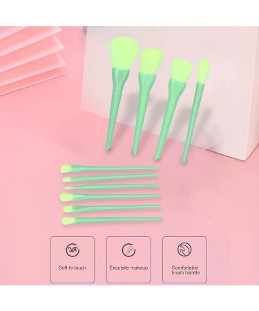 Premium Green Makeup Brushes Set - Soft Hair Blusher Powder & Eyeshadow Tools | Cosmetic Brush Collection for Flawless Makeup Application - Buy Online on GoSupps.com
