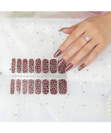 SILPECWEE Cheetah Print Nail Polish Stickers - 5 Sheets + Nail File | Manicure Kit - Buy Online on GoSupps.com