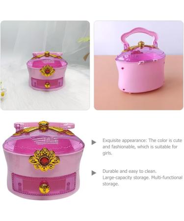 Uonlytech Hair Accessories Organizer Plastic Hair Ties Box with Handle Portable Little Girl Jewelry Crafts Container for Hair Pins Bows Barrette - Buy Online on GoSupps.com