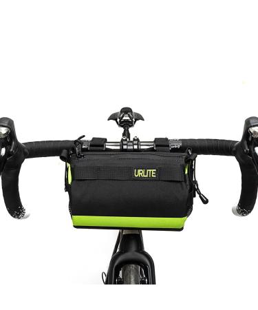 Urlite Adjustable and Removable Shoulder Strap Waterproof Bicycle Handlebar, Large-Capacity Front Pack for Road Bikes, Mountain Bikes and Motorcycles green