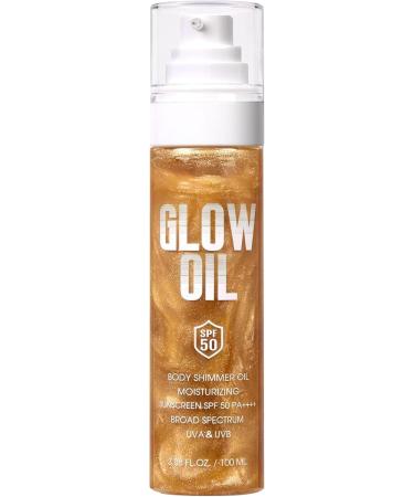  G n rique Body Glow Oil Full Body Sunscreen Natural Brightening Moisturizer 100 ml Lightweight SPF50 Oils for Radiant Skin Travel Beach Camping Cycling Outdoor Activities - Buy Online on GoSupps.com