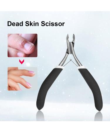 Stainless Steel Nail Cuticle Nipper Clipper for Manicure Pedicure - Black - Buy Online on GoSupps.com