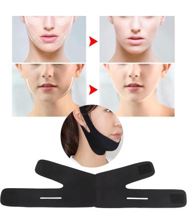 Chin Cheek Lift Up Belt Comfortable Black Adjustable Face Lift Bandage Breathable for Eliminating Double Chins - Buy Online on GoSupps.com