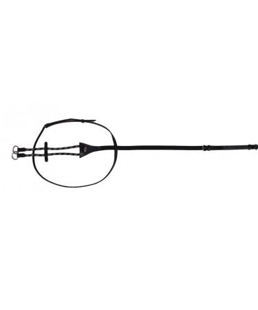 QHP Martingale Leather with Cord (Warmblood Black)