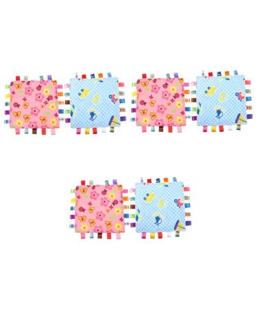 Toyvian 6 Stk Soothing towel plush hand rattles ceilings for bite ceiling sensory ceiling day ceiling children's ceiling cuddly toy for young soft toy girls soft plush baby toys in color sortedx3st 32.5x32.5cmx3PCs