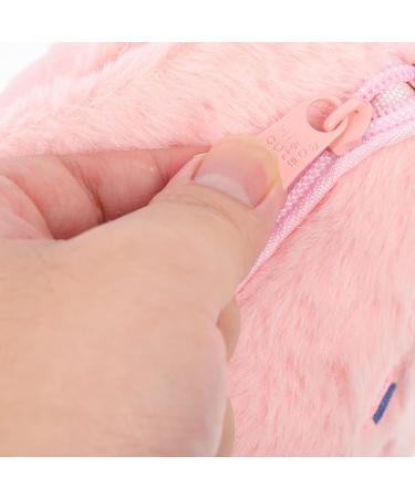 Healvian Plush Period Tampon Pouch & Makeup Bag - Pink Cartoon Coin Purse for Girls & Women - Buy Online on GoSupps.com