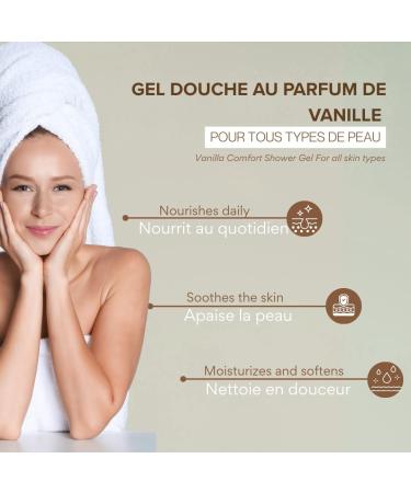  Arganicare Arganicare Vanilla Shower Gel 250 ml Moisturizing with Aloe Vera and Chamomile for Soft Skin - Buy Online on GoSupps.com