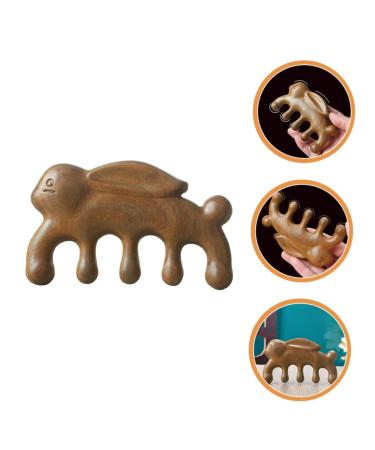 Foytoki Green Sandalwood Massage Comb Antistatic Hair Care & Scalp Massager | Natural Wooden Head Comb for Relaxation & Wellness - Buy Online on GoSupps.com