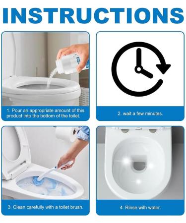 Touch Free Fizzy Foam Toilet Cleaner Toilet Active Oxygen Agent Splash Toilet Cleaner Foaming Powder Powerful Pipe Dredging Agent Easy To Help You Solve In Toilet Cleaning (110G+250G) - Buy Online on GoSupps.com