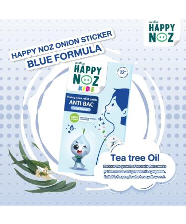 Happy Noz Organic Onion Patch Kids with Tea Tree Oil Allergy Relief Stuffy Nose 6 Patches/Box 12 Hours Duration Aroma Patch Nasal Strips and Nose Strips Alternative - Buy Online on GoSupps.com