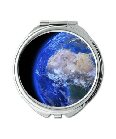 YENDOSTEEN Mirror middle earth makeup mirror arth Globe Moon World Planet Earth Globe Blue makeup mirrors pocket mirror portable mirror