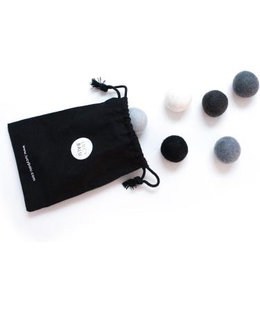 Lucybalu Felt Balls for Cats | 100% Natural Cat Toys | Eco-Friendly Play Balls | Gray | Set of 6 | Handmade in Nepal - Buy Online on GoSupps.com