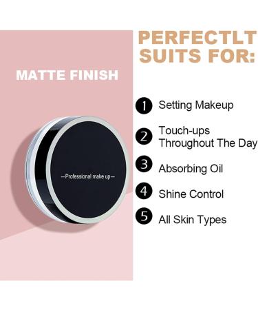 Fixing Face Setting Powder - Long Lasting Lightweight Powder for All Skin Types - Oil Control & Breathable Formula - 01White - Buy Online on GoSupps.com
