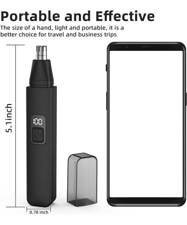 Smity Rechargeable Nose Hair Trimmer with LED Light - Dual Edge Blades for Painless Ear and Eyebrow Grooming - Buy Online on GoSupps.com