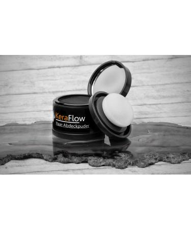 KeraFlow Root Powder - Medium Brown Hair Concealer & Thickening Powder for Grey Roots & Thinning Hair - 4g - Buy Online on GoSupps.com