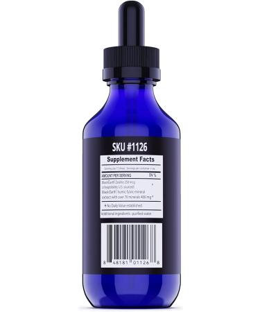 Black Earth Zeolite with Humic Fulvic Acids: Gut Health & Immune Support Supplement - 4oz Liquid Drops - Buy Online on GoSupps.com