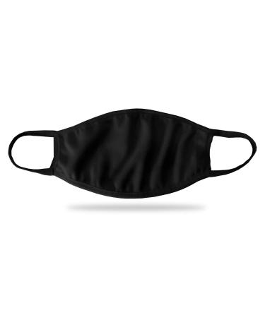 Trimming Shop Adult Cotton Face Mask reusable washable & protective breathable & security mask unisex double layer for running cycling camping black 2 pieces
