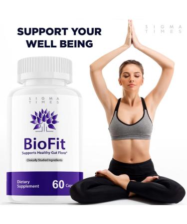 Sigma Times Biofit Probiotic Capsules for Women - 60 Pills Supplement Max - Supports Healthy Gut with Biofit Tea - Original Formula - Buy Online on GoSupps.com