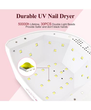 UV LED Nail Lamp 48W - Quick Dry Gel Polish Curing Light with Auto Sensor | Professional Home Manicure - Buy Online on GoSupps.com