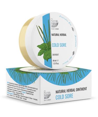 BenePura Cold Sore Ointment - Natural Cold Sore Cream for Lips with Plantain and Tea Tree Oil - Soothes Dry and Cracked Lips - Lip Moisturiser - Coldsore Cream - Cold Sore Patches Alternative - 40 ml