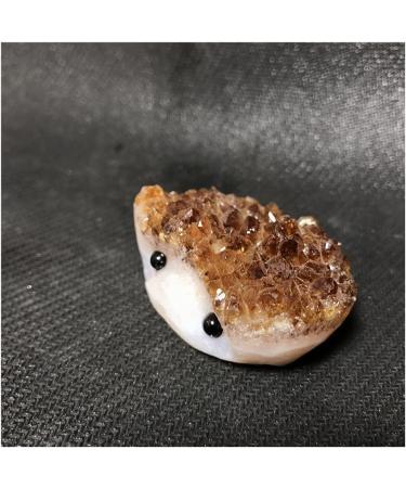 Stone Crafts Natural Citrine Quartz Hedgehog Crystal Gemstone Flower Metaphysical raw Stone for Decoration Stone Crystal Reiki - Buy Online on GoSupps.com