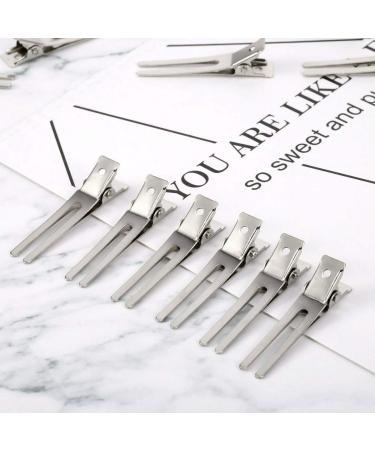 Twdrer 100PCS Double Prong Pin Curl Clips - Metal Alligator Hairpins for Stylists & Salons (1.8 inches, Silver) - Buy Online on GoSupps.com