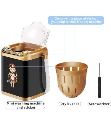 Mini Automatic Makeup Brush Cleaner - Black and Golden Brush Washing Machine for Women and Girls - Buy Online on GoSupps.com