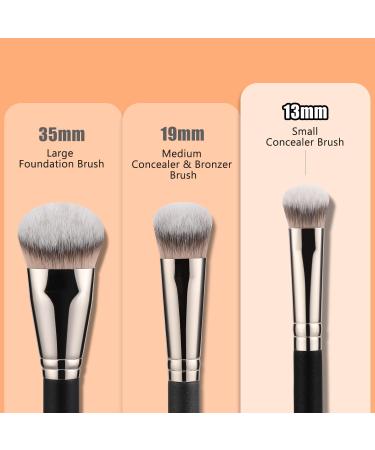 TEOYALL Under-Eye Concealer Brush | Small Flat Angled Synthetic Bristles for Flawless Coverage | Versatile Liquid Cream & Powder Makeup Tool - Buy Online on GoSupps.com