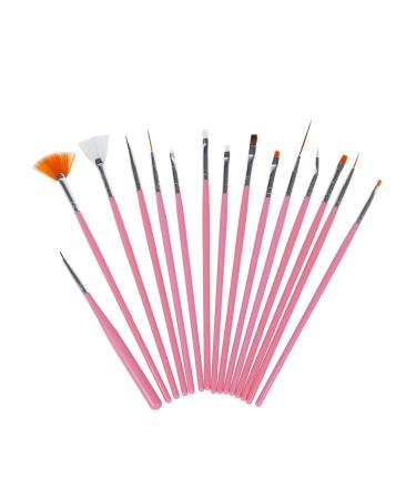 Jimenez 15 in 1 nail cosmetic brush set Rose