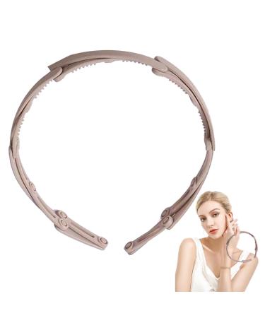 Retractable Pocket Headband Adjustable Headband Travel Headband Black Wave Hairband Telescopic Folding Headband Stretchy Foldable Headband No Slip Headband Hair Hoops Headpiece Hair Accessories Gray