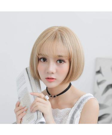 Shop BGHJUE Short Hair Wig for Women - Air Thin Bangs Fluffy BOB Style Realistic Straight Hair - International Shipping Available - Buy Online on GoSupps.com