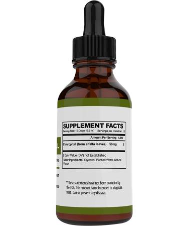 Chlorophyll Drops for Energy Boost, Immune Support, Detox & Odor Control - 120 Servings - Buy Online on GoSupps.com