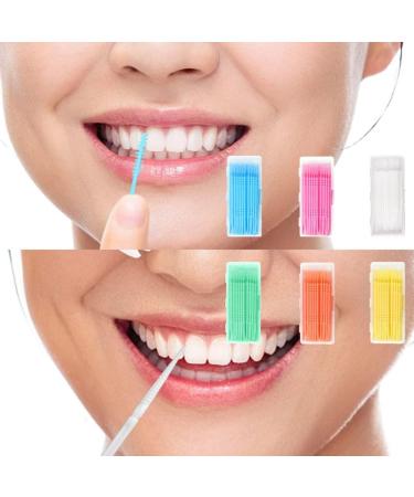 Double-Sided Plastic Toothpicks - 240 Dual Head Toothpick Brushes in 6 Colors | Premium One-Way Plastic Toothpicks for Effective Oral Care - Buy Online on GoSupps.com