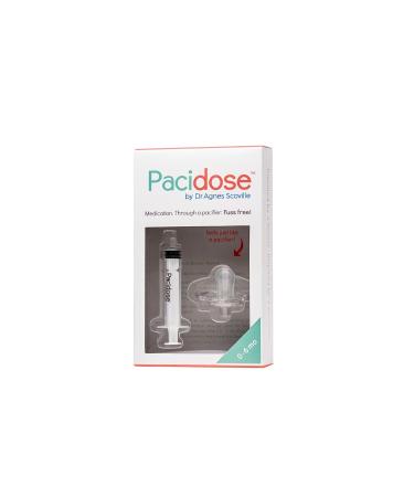 Pacidose Pacifier Medicine Dispenser with Oral Syringe for Newborns 0-6 Months - Buy Online on GoSupps.com