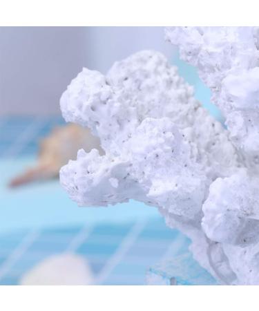 Imikeya Artificial Coral - White Aquarium Decoration | Realistic Underwater Coral Plant Ornament - Buy Online on GoSupps.com