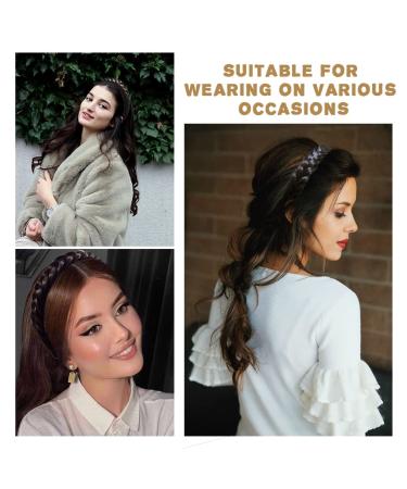 MODSIGHT Braided Headband for Women - Non-Slip Synthetic Hair Twist Braid Band (Brown) - Hairpiece for Girls - Buy Online on GoSupps.com