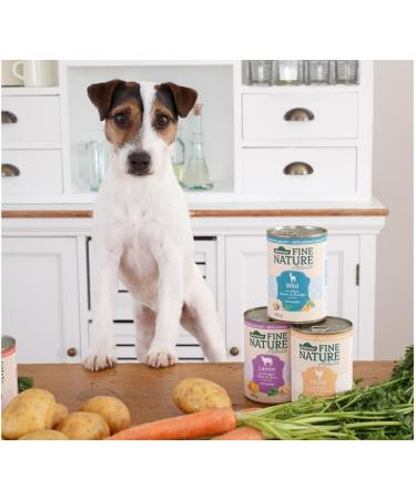 Dehner Fine Nature Wet Dog Food for Adults - Wild Flavor 6 x 800g Cans (4.8kg) | Premium Quality & International Shipping - Buy Online on GoSupps.com