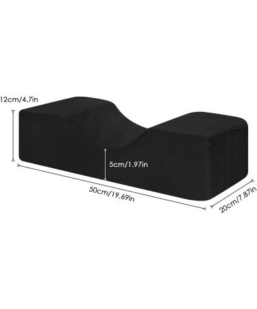 Sanon Eyelash Extension Neck Pillow - Extra Soft U-Shape Memory Foam Beauty Makeup Curve Pillow for Home Salon & Professional Use (Black) - Buy Online on GoSupps.com