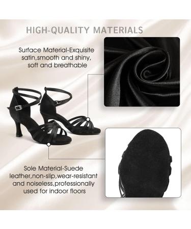 RUYBOZRY Women's Latin Dance Shoes - Black-3 Heels-802qb 6 - Buy Online on GoSupps.com