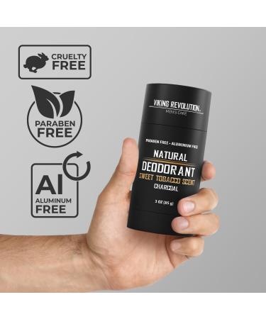 Viking Revolution Sweet Tobacco Deodorant for Men - Natural Deodorant for Men Charcoal Deodorant Men with Shea Butter Coconut Oil Baking Soda Beeswax - Mens Deodorant Aluminum Free (3oz) Sweet Tobacco 3 Ounce (Pack of 1) - Buy Online on GoSupps.com