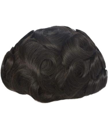 Hairnotion Human Hair Toupee for Men Swiss Lace Hair Systems with Skin Hairpiece 8x10 Black 1b# 8X10 Inch 1b# - Buy Online on GoSupps.com
