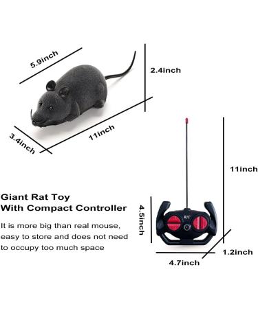 Remote Control Mouse Cat Toy HIMM Wireless Electronic RC Mouse Rat Pet Toy Running Wheel Plush Rat Chasing Prank Toy for Cats Dogs Pets Kids Novelty Gift (Black) - Buy Online on GoSupps.com