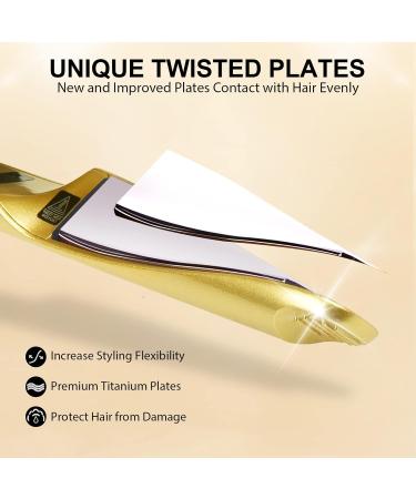 Dan Technology 2 in 1 Hair Straightener and Curler with Dual Voltage - Adjustable Temp Flat Iron and Curling Iron for All Hair Types - Buy Online on GoSupps.com