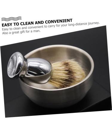 Premium Beard Brush Set with Stainless Steel Holder - 2PCS Barber Soap & Vintage Shaving Kit for Men | International Shipping - Buy Online on GoSupps.com