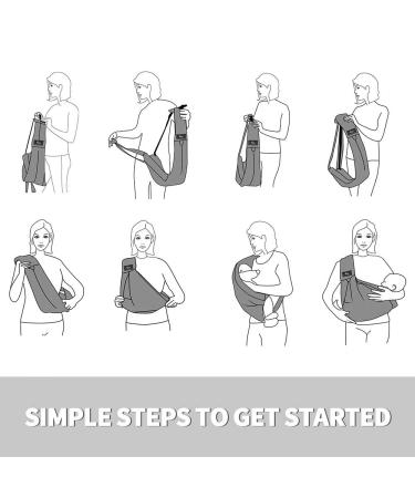 Cuby Natural Cotton Baby Carrier - Extra Comfortable for Newborns & Infants | Gray | Ideal for Baby Registry - Buy Online on GoSupps.com
