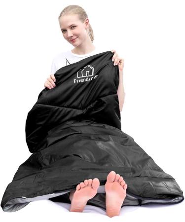 Friendriver XL Size Upgraded Camping Sleeping Bag | 4 Seasons Warm & Cool | Lightweight & Waterproof | Ideal for Adults & Children | Perfect for Travel & Outdoor Activities | Black Single - Buy Online on GoSupps.com