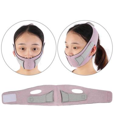 Anggrek Face Double Chin Reducer Belt - thin face care belt face slim strap anti -wrinkle sagging v -shaped contour lifting band (pink)