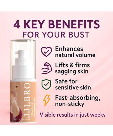 JJLBRO Natural Breast Enhancement Cream Lifting Gel Firming & Fullness Support for Women - Buy Online on GoSupps.com