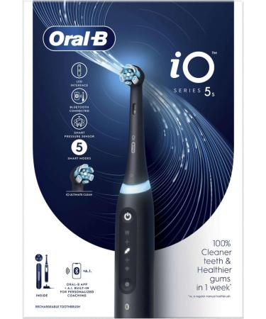 Buy Oral-B IO5S Matt Black Electric Toothbrush - Advanced Cleaning & Smart Technology - International Shipping Available - Buy Online on GoSupps.com