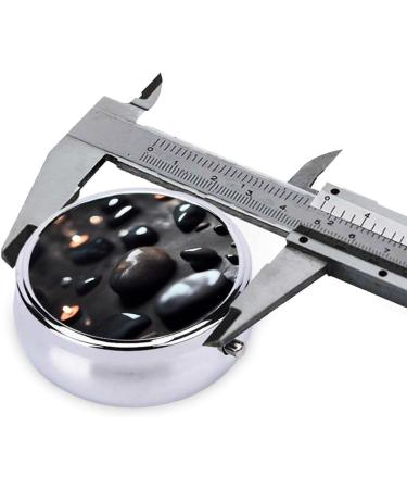 Buy Black Mystery Heart Stoneround Pill Box - 3 Compartment Organizer & Portable Travel Solution for Medication - Buy Online on GoSupps.com